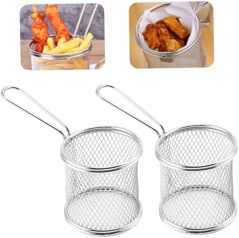 Perfect Food Presentation Stainless Steel Chip Strainers 2-Piece Set