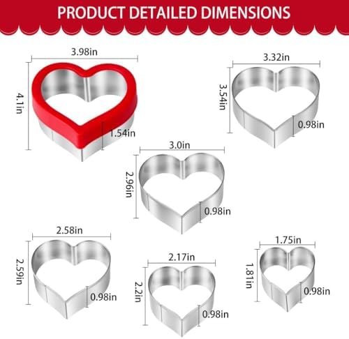 BYkooc Heart Cookie Cutter Set 12-Piece