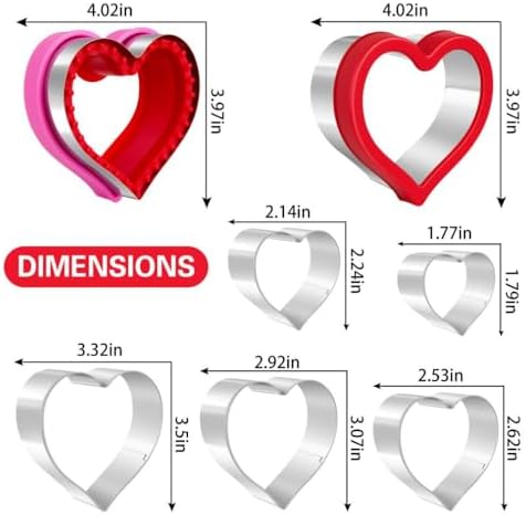 Heart Cookie Cutter Set 8 Pieces