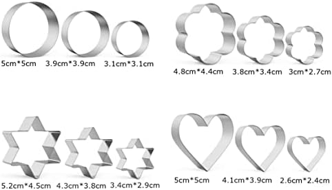 Sturdy Heart Cookie Cutters Set Stainless Steel Biscuit Cutters for Cooking Baking