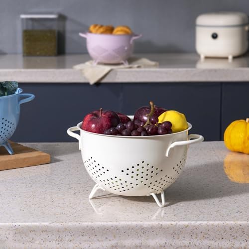 Strong Metal Colander with Double Handles for Efficient Cooking Kitchen Use