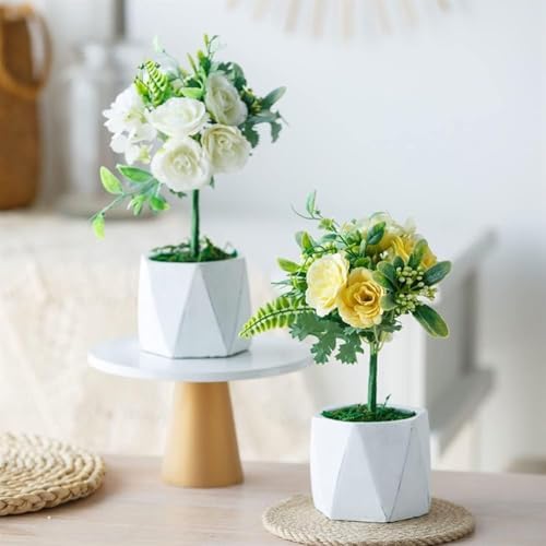 Realistic Artificial Flowers with Vase