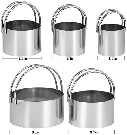 Round Biscuit Cutter Set - Stainless Steel Party Favor with Handle