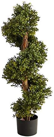 33-Inch Boxwood Topiary Spiral Artificial Tree