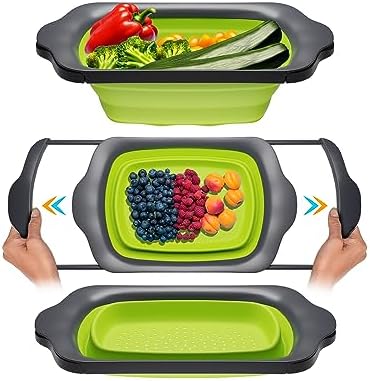 Collapsible Silicone Kitchen Heat-Resistant Extendable 6-Qart camping-friendly