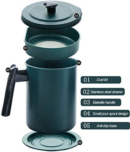 DFFH Bacon Grease Container with Fine Mesh Strainer