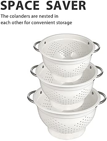 Secure Colander Set for Kitchen by Hillbond