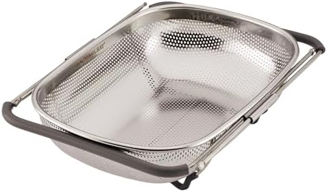 Effortlessly Straining with Rachael Rays Over-the-Sink Colander