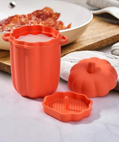 Bacon Grease Strainer Bin silicone heat resistant multipurpose kitchen tool fun family-friendly