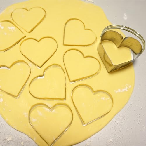 ALLTOP Biscuit Cutters with Handle Stainless Steel Cookie Cutter for Baking