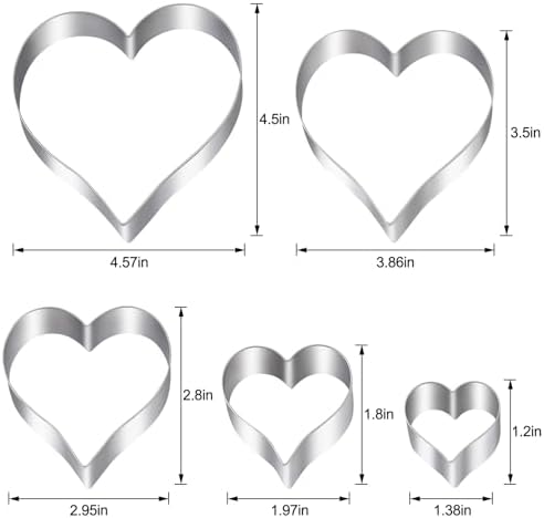 Perfect Valentines Day Gift Heart-Shaped Cookie Cutters for Baking Lovers