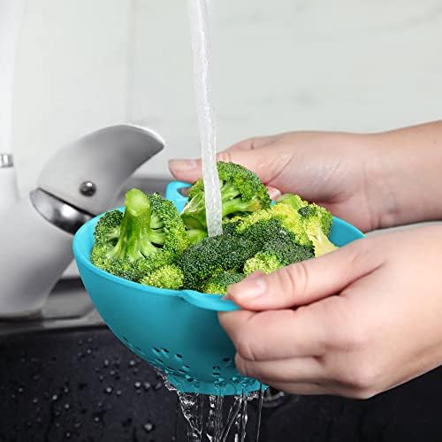 Meadow Lane 6-inch Colander BPA-Free Dishwasher Safe Light Blue