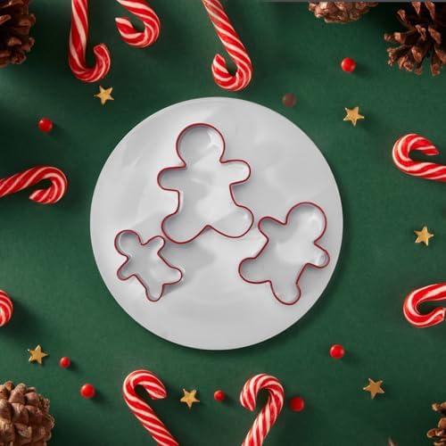 Gingerbread Man Cookie Cutters 3PC Set for Christmas Baking