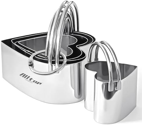ALLTOP Biscuit Cutters with Handle Stainless Steel Cookie Cutter for Baking