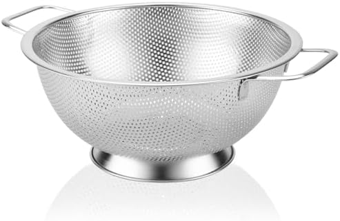Efficient 3-Quart Stainless Steel Colander for Kitchen Use