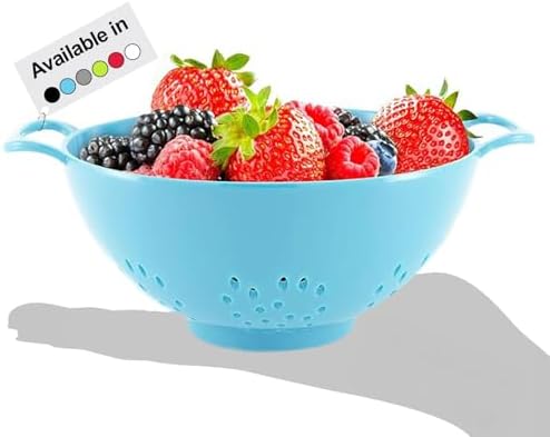 Meadow Lane 6-inch Colander BPA-Free Dishwasher Safe Light Blue