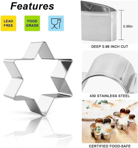 Sturdy Heart Cookie Cutters Set Stainless Steel Biscuit Cutters for Cooking Baking