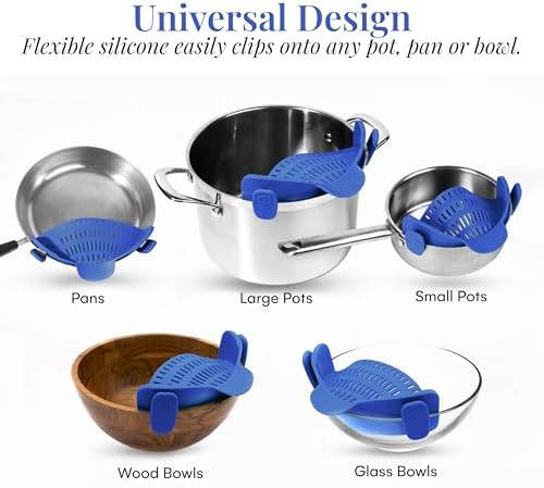 Kitchen Gizmo Snap N Strain Heat-Resistant Silicone Strainer