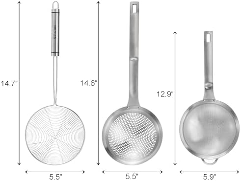 Stainless Steel 3-Piece Strainer Set