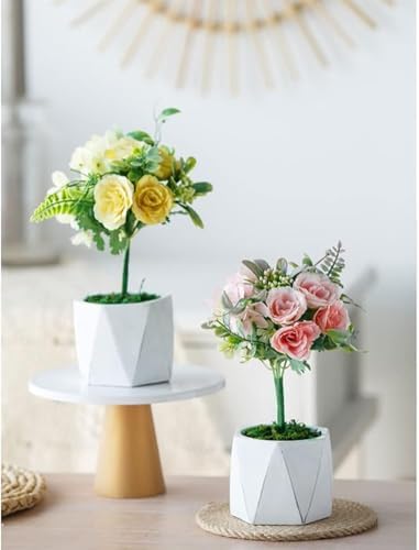 Realistic Artificial Flowers with Vase