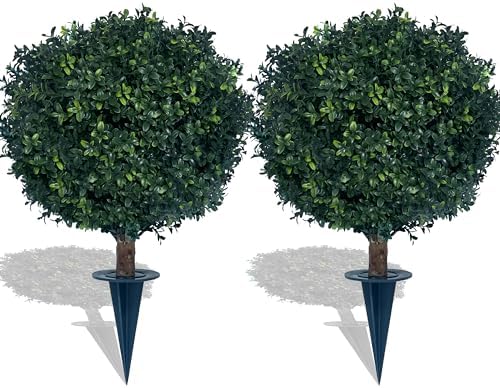 BLONYUVC 27 UV-Resistant Boxwood Bush with 8 Spike for Planting