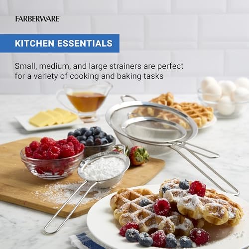 Farberware 3 Strainer Set - Efficient Cooking Accessories