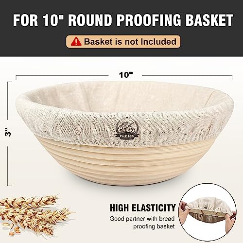 Walfos 6-Piece 10 Round Bakeware Proofing Basket Liner Soft Durable