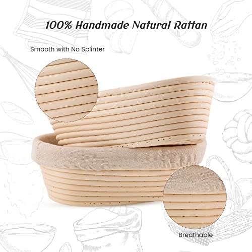 Joyyy Sourdough Proofing Basket Set