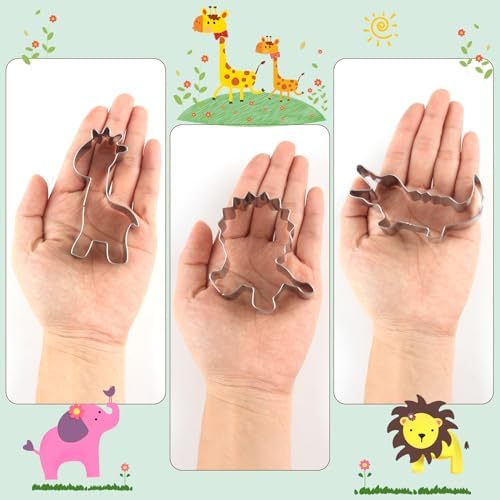 12 Animal Cookie Cutters for Kids and Adults