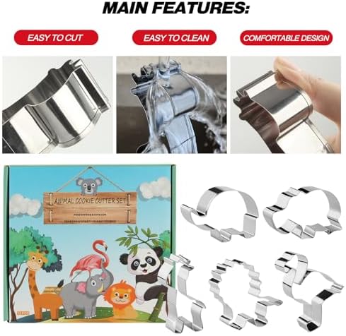 12 Animal Cookie Cutters for Kids and Adults