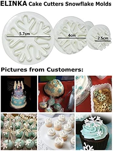 Snowflake Cookie Cutter Set - 6PCS Christmas Cake Decor