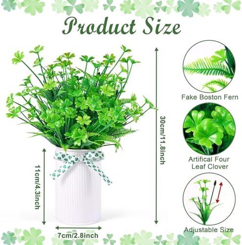 St Patricks Day 2-Piece Clover Centerpiece