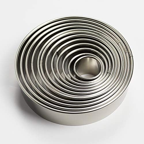 Stainless Steel Round Cookie Cutter Set for Baking and Cookies