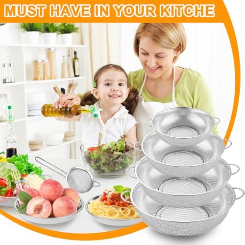 Stainless Steel Colander Set Durable Rust-Proof Kitchen Tool