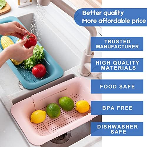 Expandable Collapsible Colander Kitchen Strainer DRAINChucklace easily for allKitchen Needs