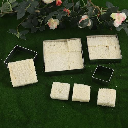 Versatile Square Cookie Cutters Set - Stainless Steel Biscuit Molds