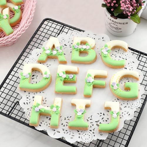 Festive Alphabet Letter Cookie Cutters Set