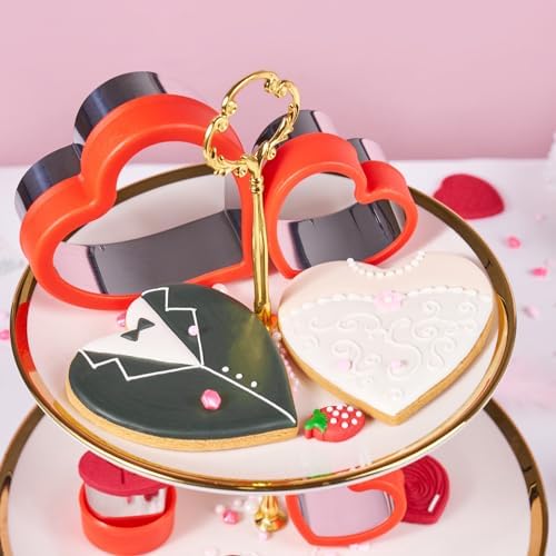 ETERSION Heart Cookie Cutter 5 Pieces 1 to 4 Sizes