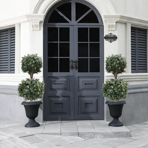 Two-Piece Artificial Boxwood Double Ball Topiaries