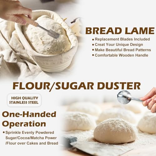Neddie Banneton Bread Proofing Baskets Set