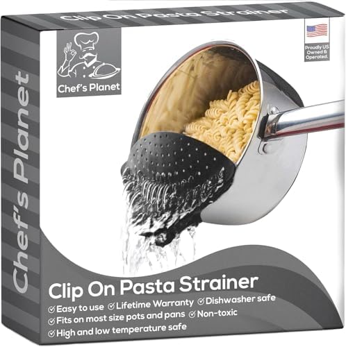 Chefs Planet Clip-On Strainer for Pots Pans