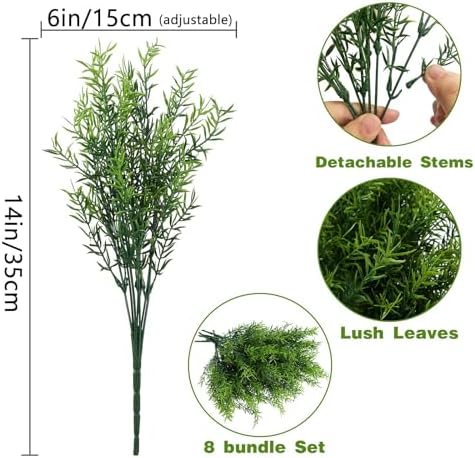 Realistic Fake Plants 8Pack