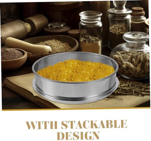 No Dawson 2 Pcs Stainless Steel Herbal Extractor Sifter Stackable Kitchen Tool