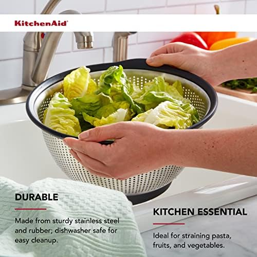 5 Quart KitchenAid Stainless Steel Colander Black