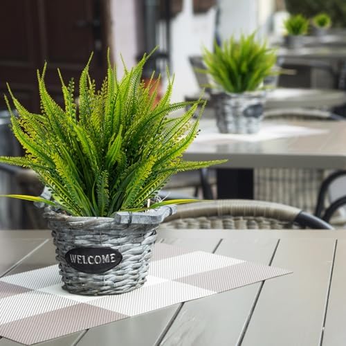 Faux Boston Fern Outdoor Greenery 12 Bundles with Flowers