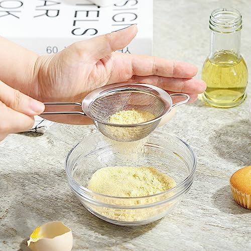 Small Strainer with Handle Stainless Steel Mesh Kitchen Essential