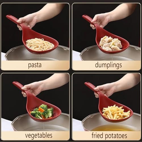 SiXiSilicone Kitchen Colander with Handle - Heat Resistant