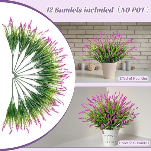 10-Layer Faux Lavender Flowers Outdoor