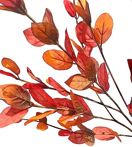 Artificial Fall Rustic Leaves Bush 32 Inch X9 Set of 2