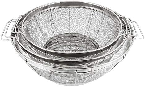US Kitchen Supply 3-Piece stainless steel colander set